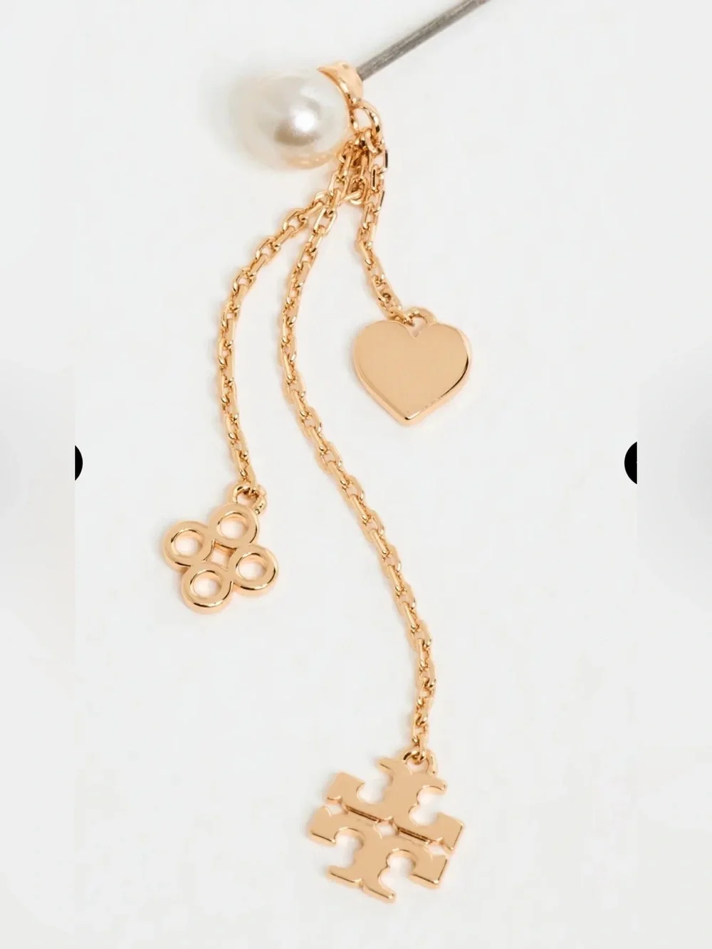 Tory Burch Gold Linear Kira Drop Earrings - Picture 6 of 6